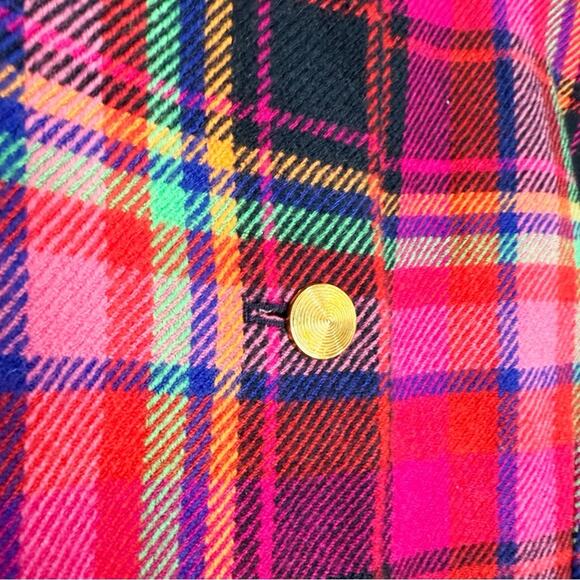 Lord & Taylor 100% Wool Gold Buttons Plaid Blazer Vintage - Picture 5 of 11